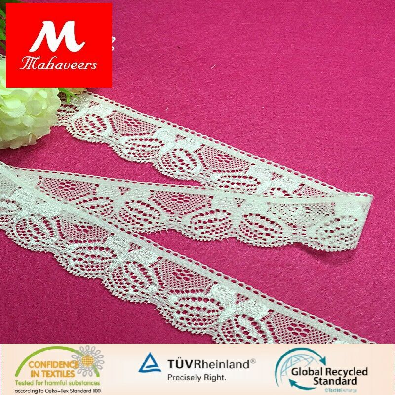 热款 3cm婚纱蕾丝弹力花边 优质时装蕾丝小花边面料厂家直供