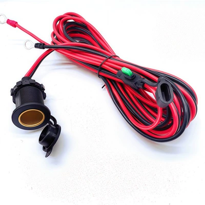 Siqaret yandırıcısı – to Battery Clip 12V24V - default-item-pure-copper-fixed-female-base-with-copper-nose-length-5m