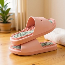 按摩拖鞋男士家居脚底穴位洗澡防滑指压板凉拖鞋男式夏PVC