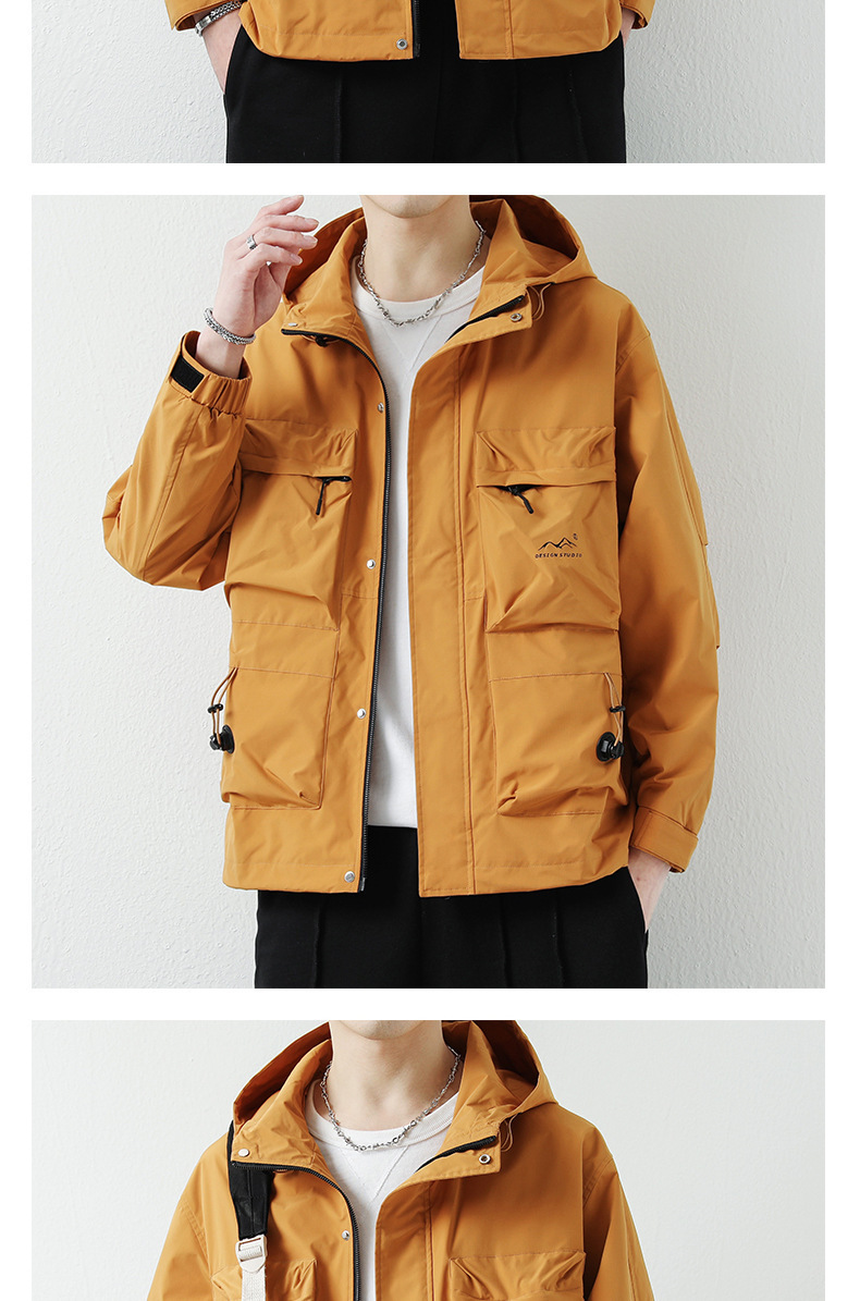 Herrenbekleidung Herren Frühlingsjacke Frühling Herren All-Match High-End Herrenjacke mit Kapuze Arbeitsjacke Lässiger Jugend-Studenten-Stil_voghion.com