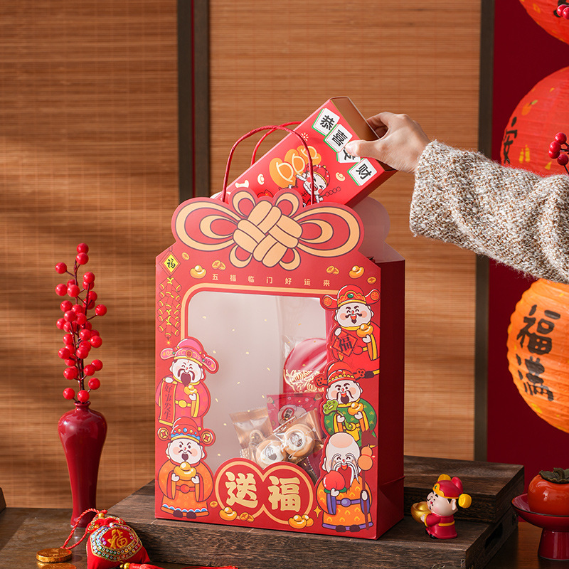 Embalaje de regalo de Año Nuevo, bolsas de mano, bolsas de regalo de dulces de copo de nieve, bolsas de regalo de galletas