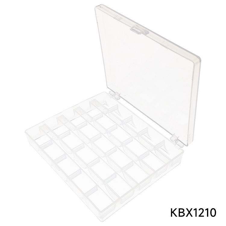 裁縫用品のボビンの透明なプラスチックの箱の収納箱の分類の部品の箱のインサートは取り外して厚い箱を厚くすることができます。|undefined