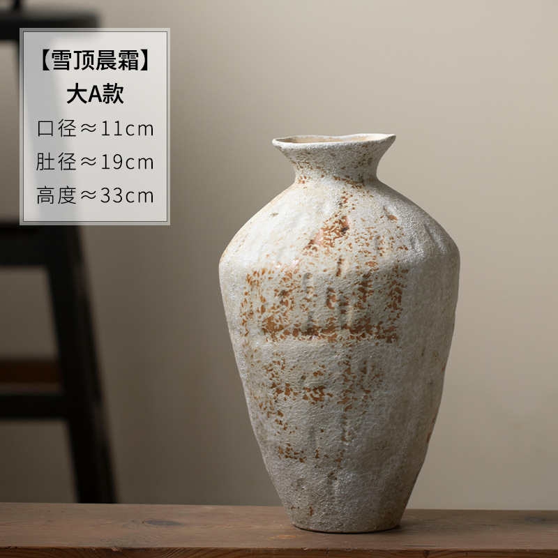 Jingdezhen Jiaxifeng vasos de cerámica retrógrados nostálgicos frascos de cerámica nueva sala de estar china estudio frascos de cerámica gruesa envío gratuito