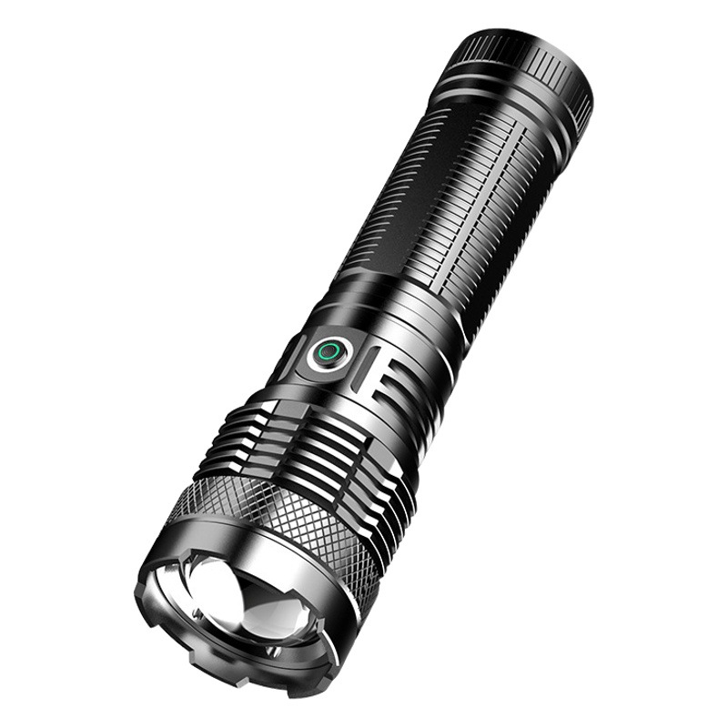 Linterna láser de luz fuerte de alta potencia remoto zoom telescópico linterna cola LCD pantalla eléctrica TypeC carga rápida