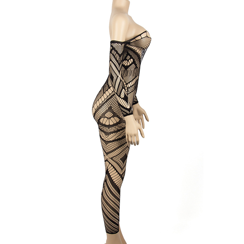 Summer Sexy Temptation Sheer Mesh Long Sleeve Sheath Jumpsuit 8 Summer Sexy Temptation Sheer Mesh Long Sleeve Sheath Jumpsuit