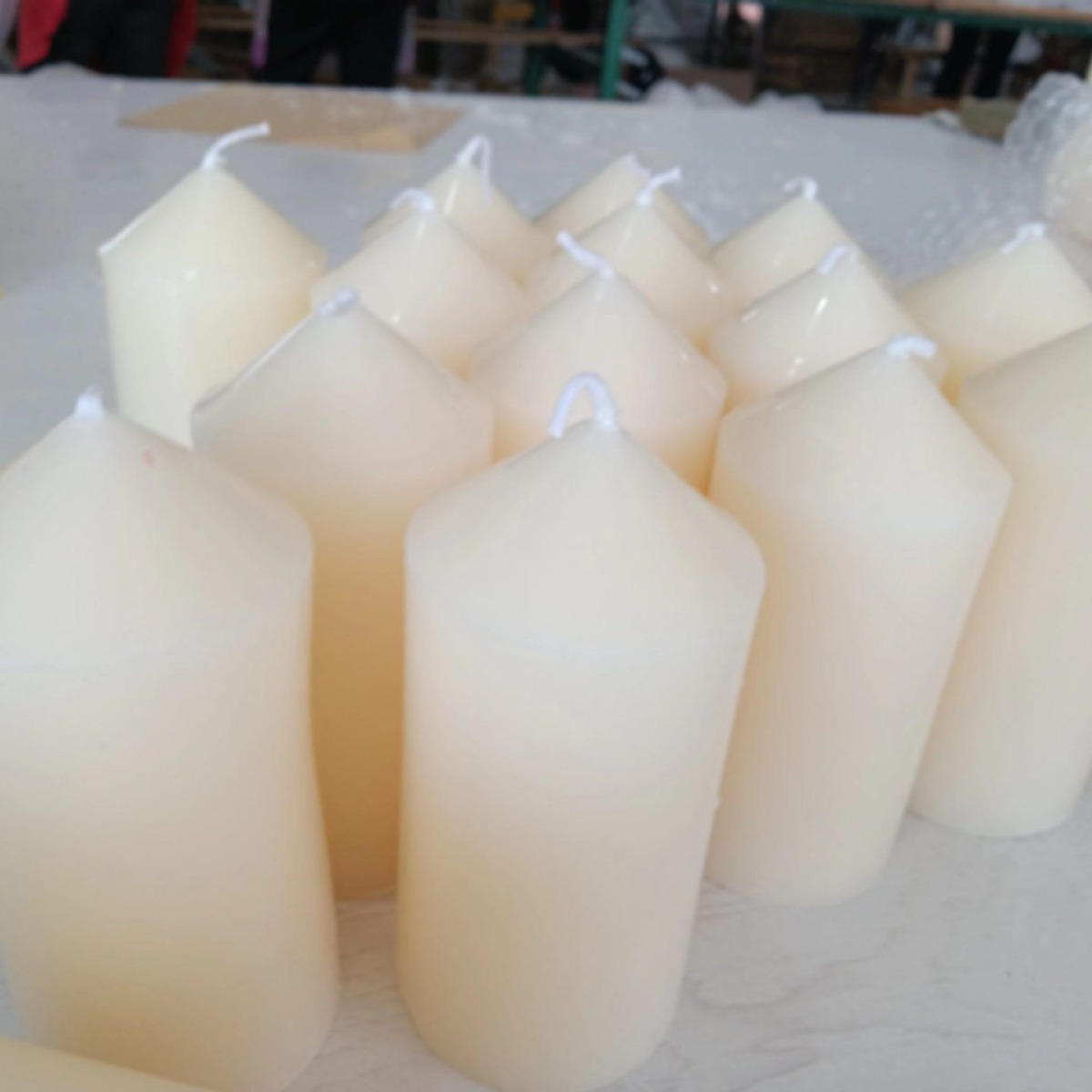 Pointed White Customizable Various Sizes Cone Candle_voghion.com