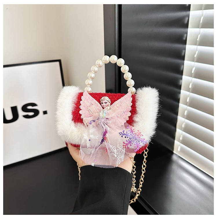 2024 niños Año Nuevo bolso de Año Nuevo niñas bolso de Año Nuevo rojo princesa Aisha bolso de mano de horno oblicuo mochila de niñas