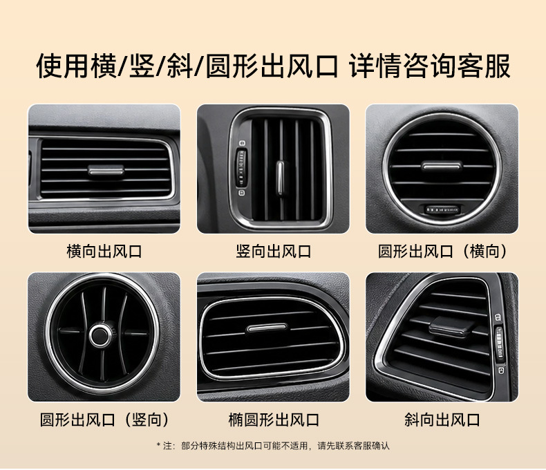 Car Mobile Phone Holder, Car Air Outlet Mobile Phone Navigation Holder, Universal Head Gravity Anti-Shake Mirror Holder