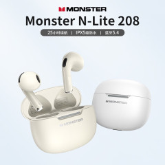 【新品】MONSTER N-Lite 208コードレスbluetoothイヤホン対応ゲームイヤホン低ディレイ