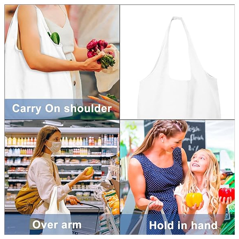 亚马逊白色背心袋跨境电商收纳袋化妆包沙滩包棉麻包便携式手提袋