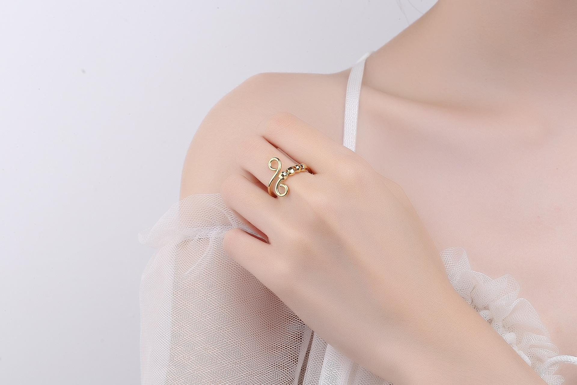 Fashion Geometric Solid Color Copper Rings 1 Piece