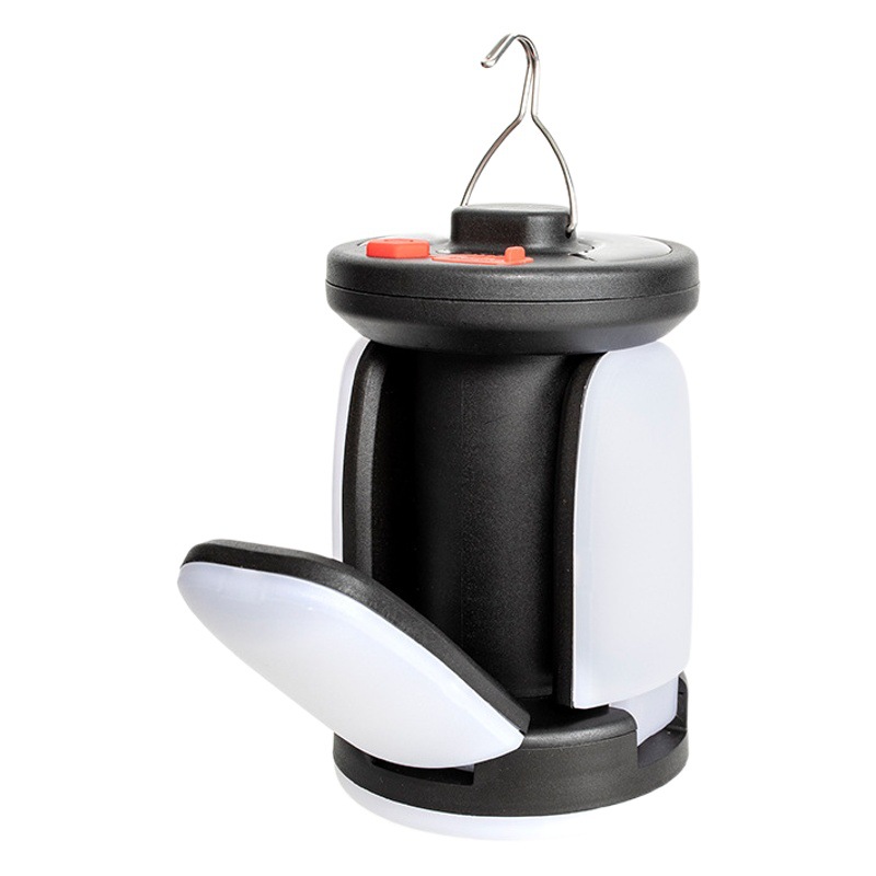 Transfronterizo nueva carga solar al aire libre camping luz con entrada de salida fuerte luz colgante lámpara de iluminación plegable