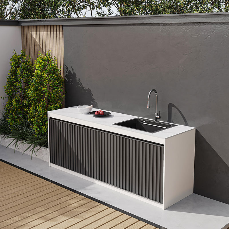 Outdoor Aluminum Alloy Washbasin Slate Washbasin Integrated Sink Villa Garden Courtyard Waterproof Sun Protection Storage Cabinet Outdoor Aluminum Alloy Washbasin Slate Washbasin Integrated Sink Villa Garden Courtyard Waterproof Sun Protection Storage Cabinet
