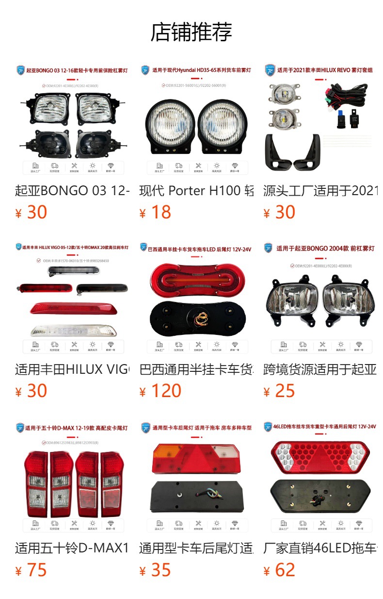 Suitable for Sinotruk Shandeka C7H/Howo T7H fender turn signal lights, professional automotive lighting manufacturer