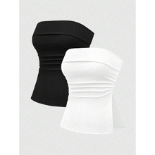Z 32861 Solid Commute Tube Top Vest ��ɫͨ��Ĩ�ر��Ŀ羳
