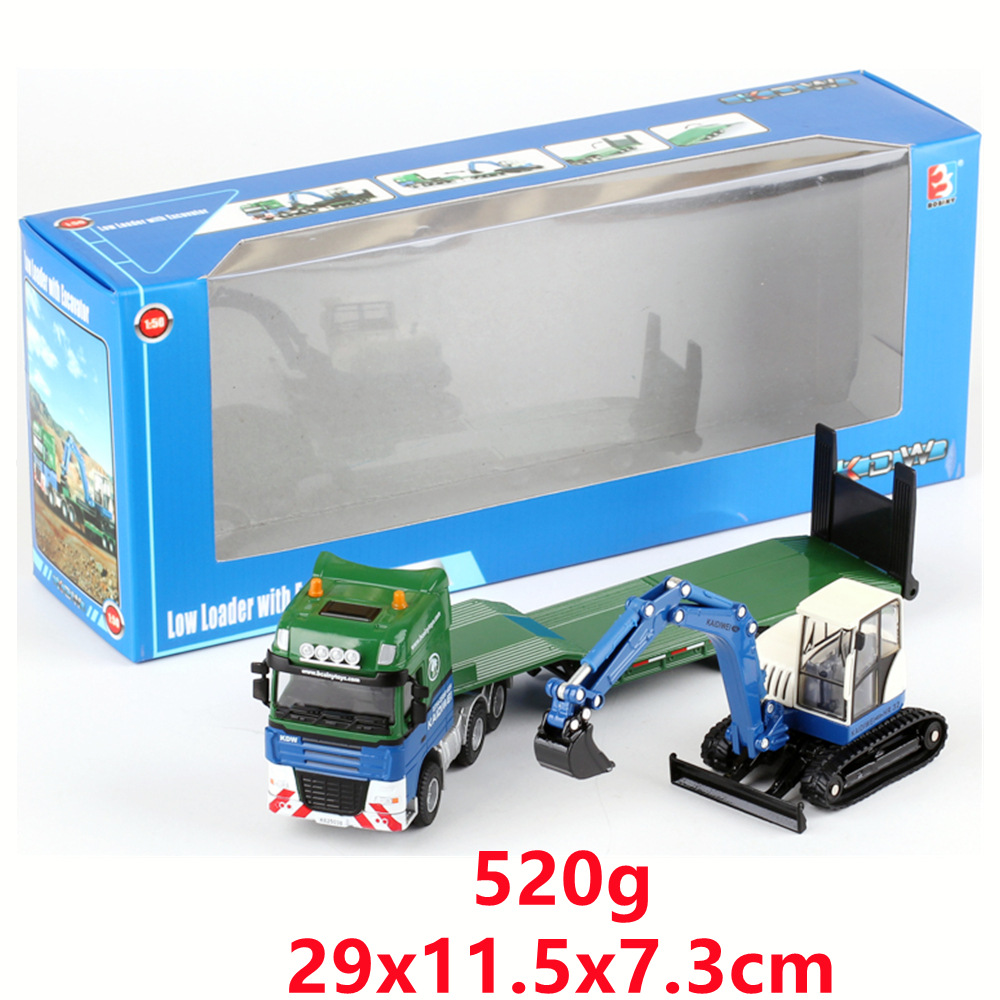 Kaidiwei Alloy Vehículo de ingeniería Modelo Excavadora Camión de bomberos Carretilla elevadora Juguete para niños Coche Suministro directo transfronterizo al por mayor