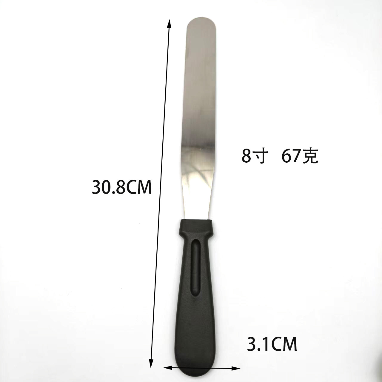 Espátula de acero inoxidable, herramientas para hornear y decorar, cuchillo desmoldeador de pasteles de 6-8-10 pulgadas con borde recto y plegable, raspador, cuchillo para postres image 8