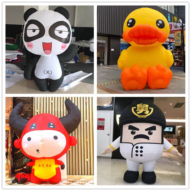 充气卡通气模蜘蛛侠孙悟空兔子景区商场美陈大型气模楼顶爬墙毛绒