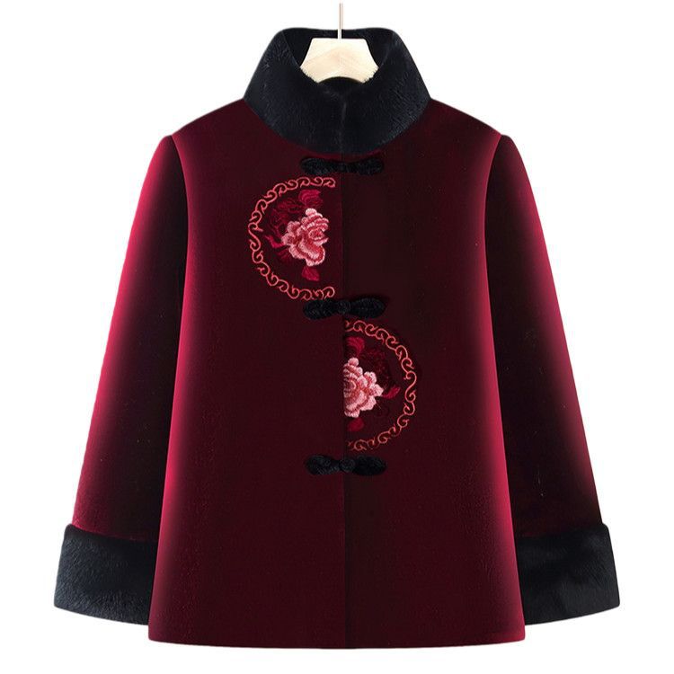 中老年人喜庆棉袄奶奶新中式唐装老太太冬季洋气棉服妈妈保暖棉衣