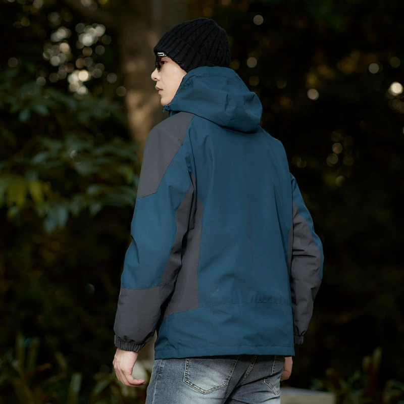 Зимняя куртка для мужчин и женщин три в одном съемный бархат утолщенный ветрозащитный водонепроницаемый наружная функция Fengshan куртка