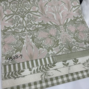 Width 290cm Fixed Height French Small American Pink and Green Jacquard Fabric Brown Small French Jacquard Wide Fabric