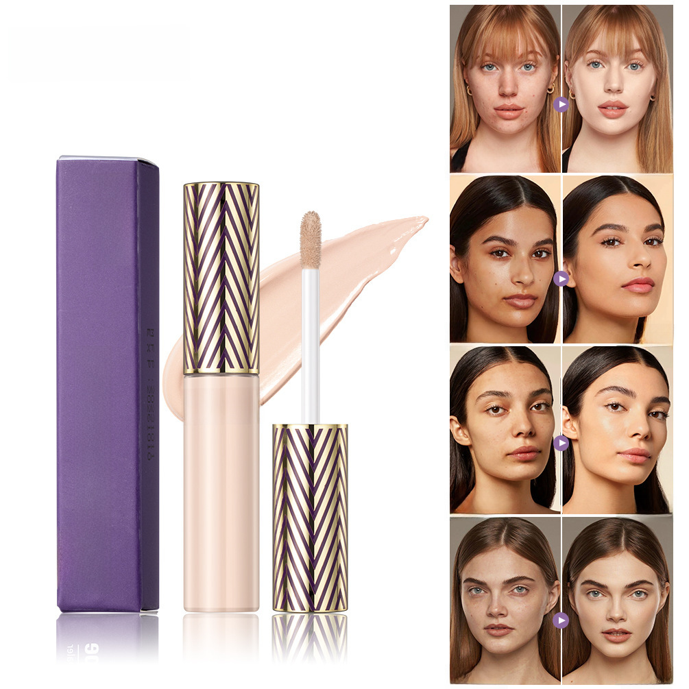 QIBEST concealer waterproof sweat-proof long-lasting not easy to take off makeup cover color spots acne marks fade dark circles repair liquid