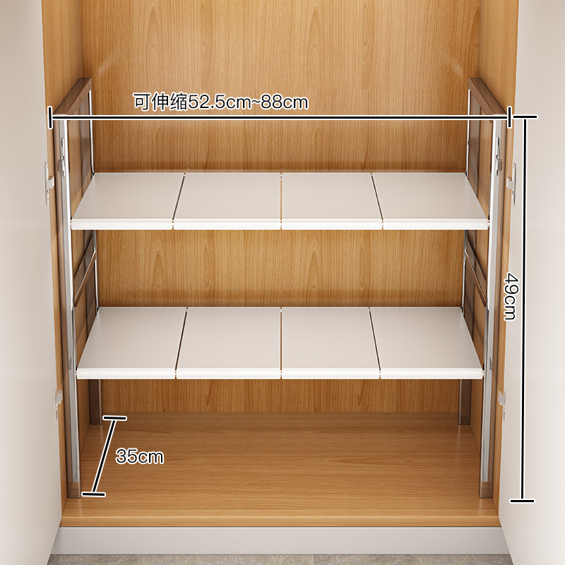 Fregadero de cocina estante de almacenamiento gabinete retráctil estante interior estante de almacenamiento de olla multifuncional