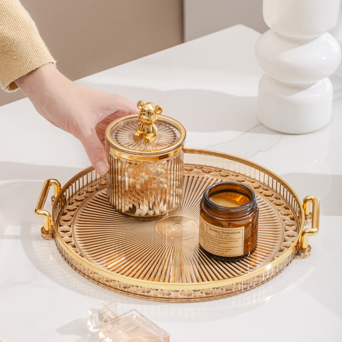 Cross-border high-end fruit plate home living room coffee table fruit and seed snack tray plastic tray high-end snack plate placement plate