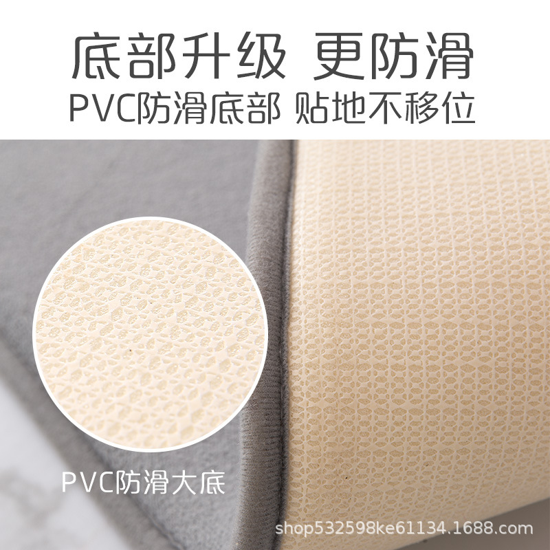 Alfombra de puerta semicírculo transfronterizo máquina lavable baño absorbente de secado rápido alfombra de esponja de memoria baño alfombra de piso de rebote lento