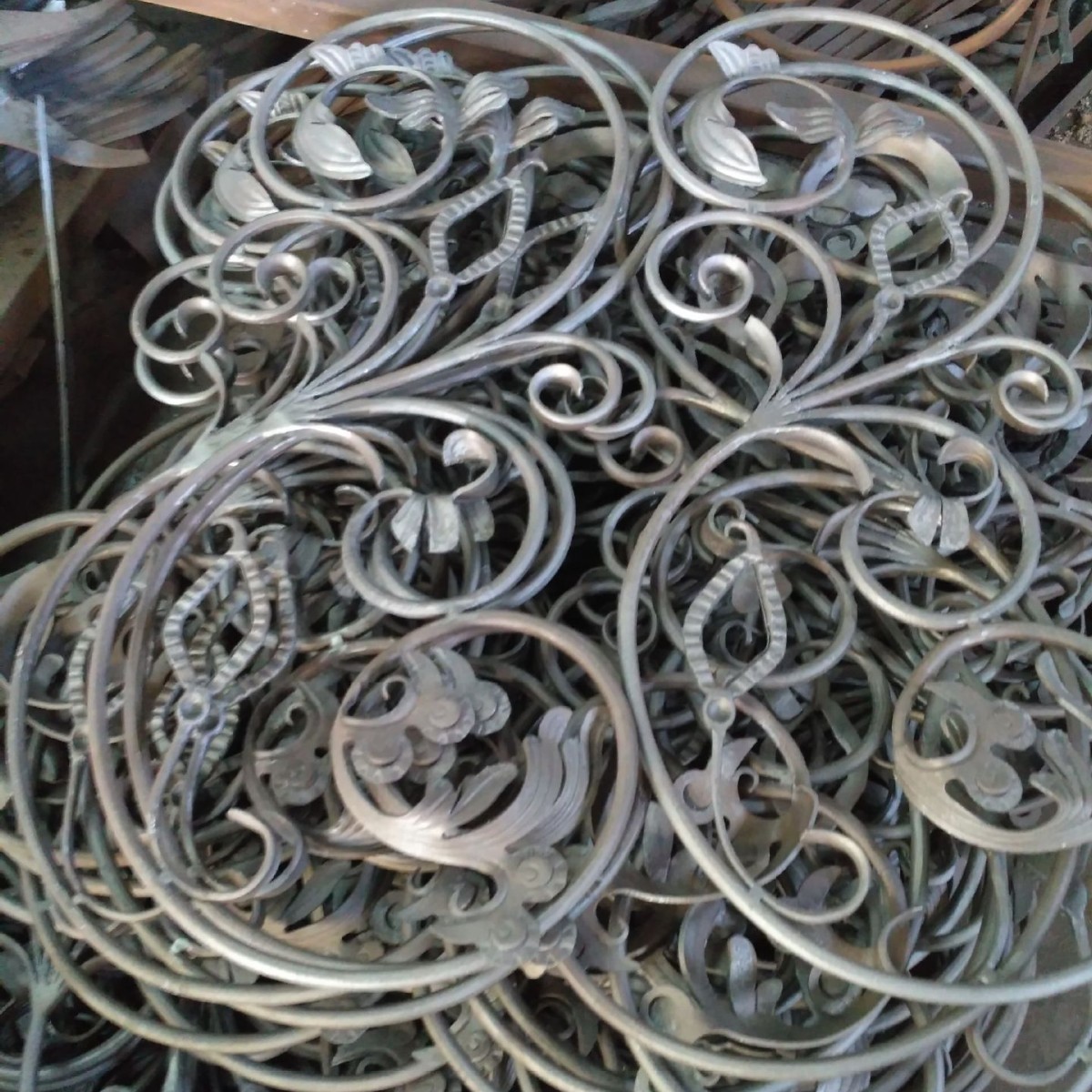 铁艺装饰楼梯花，C形弯S形弯，锻杆，圆环