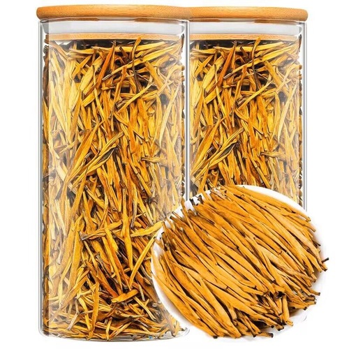 Dian Hong Golden Needle  New Tea Yunnan Original Fengqing Black Tea Special Grade Aroma Tea 250g/500g Jar Packaging