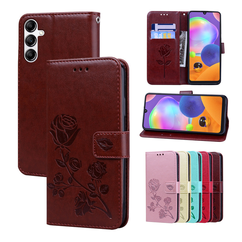 Suitable for Oppo Reno 14F Embossed Rose Flower Phone Leather Case A57/A17 Printed Card-Insert Flip Wallet Suitable for Oppo Reno 14F Embossed Rose Flower Phone Leather Case A57/A17 Printed Card-Insert Flip Wallet