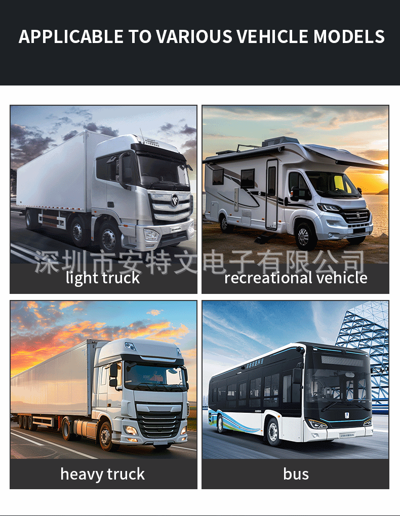 6-Wheel Truck, Light Truck, Heavy Truck, Rv Wireless Tire Pressure Monitor, Solar Tire Pressure and Temperature Display Tpms