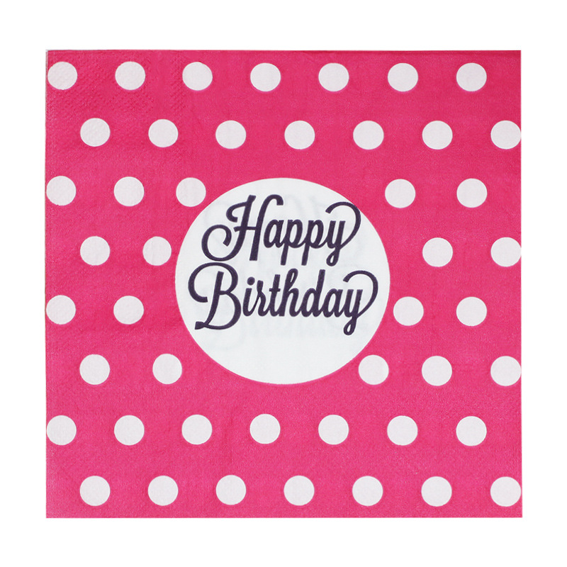 Nuevos productos, nuevas servilletas impresas, restaurantes de hoteles, decoraciones de fiestas de cumpleaños, toallas de papel, pañuelos cuadrados desechables en la sala de estar del hogar