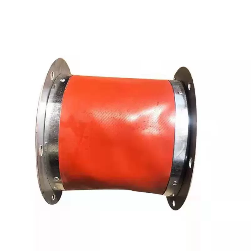 风机防火防水阻燃风管 厂家直供红色耐高温硅胶布可伸缩软连接