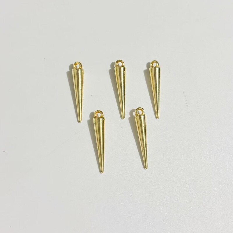 Electroplated Ccb Pointed Cone Rivet Pendant, Handmade DIY Bracelet, Necklace, Earring Pendant, Jewelry Beading Accessories Materials