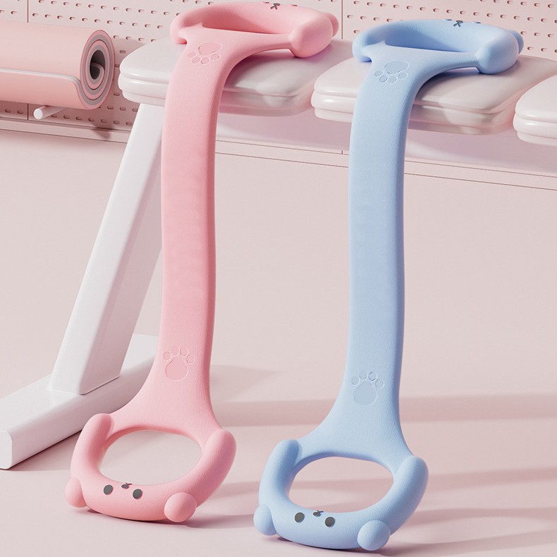 Cross-Border Fitness Sports Elastic Band Resistance Band High Rebound Open Back Beautiful Shoulder Shaping Tension Rope Yoga Elastic Band