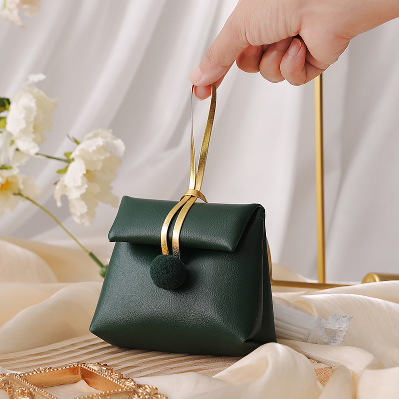 新しいアイデア結婚喜糖箱皮質手提げ喜糖袋結婚式お土産キャンディー箱喜糖包|undefined