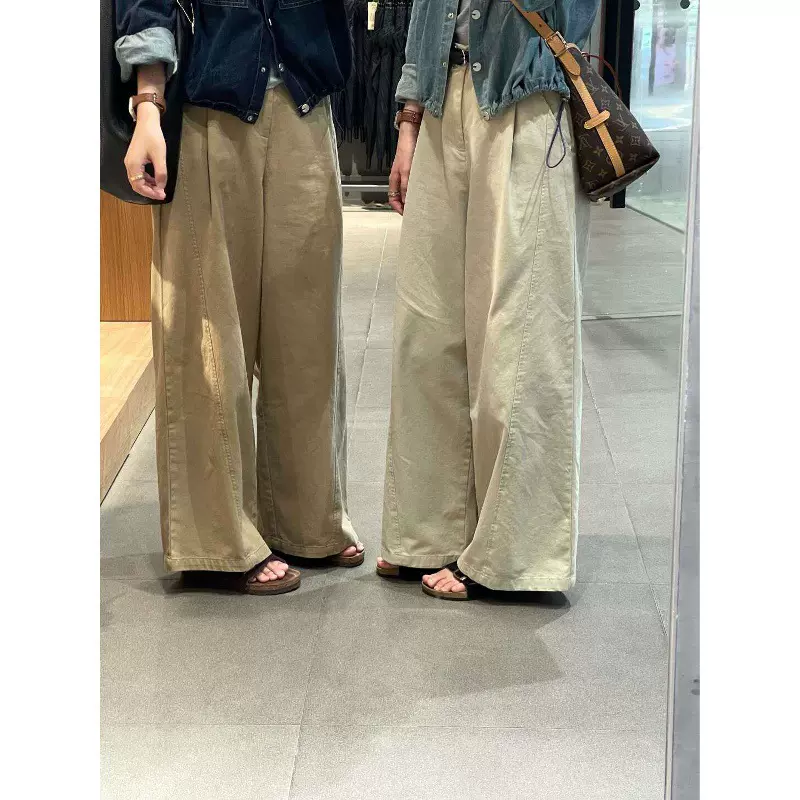 慵懒风百搭阔腿裤女垂感休闲直筒裤宽松高腰遮胯显瘦高级长裤