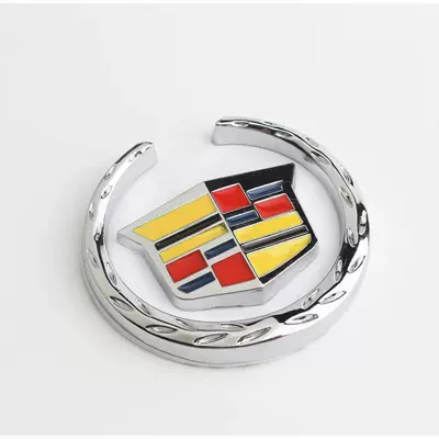 Suitable for Cadillac Metal Emblem Car logo - silver-one-pack