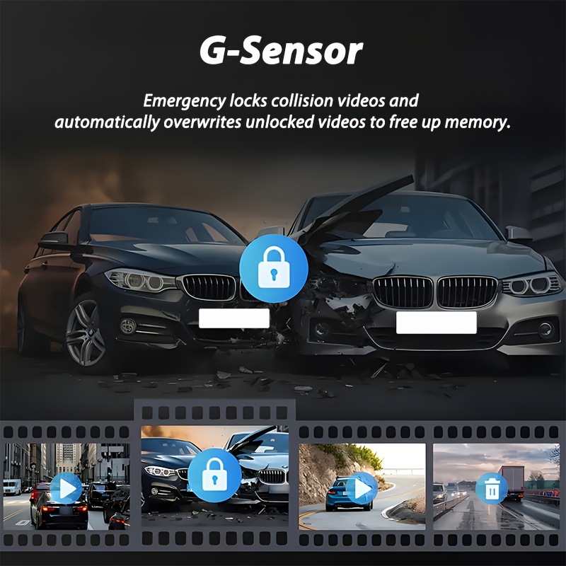 Three-Lens Car Dashcam, New Cross-Border Model, Enhanced Night Vision, Wifi Connectivity for Parking Monitoring