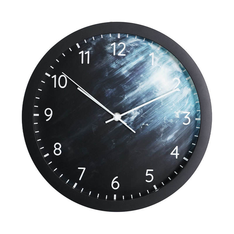 Reloj de pared luminoso controlado por voz inteligente sala de estar moda hogar Luz reloj de lujo mudo creativo Luna luminosa Reloj de pared