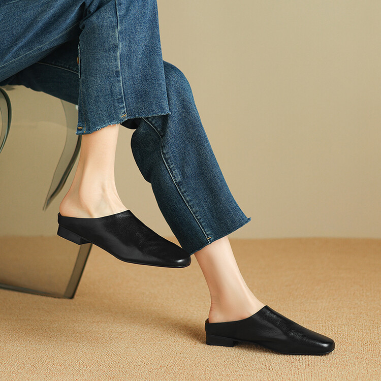 choko CHIKO Kelsey Square Toe Block Heels Clogs/Mules Shoes