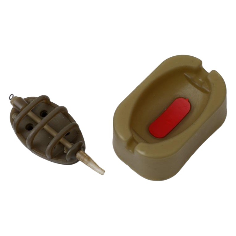 Serie de pesca de estilo europeo recubierto de plástico-estilo europeo cebo titular cebo herramienta de alimentación cebo