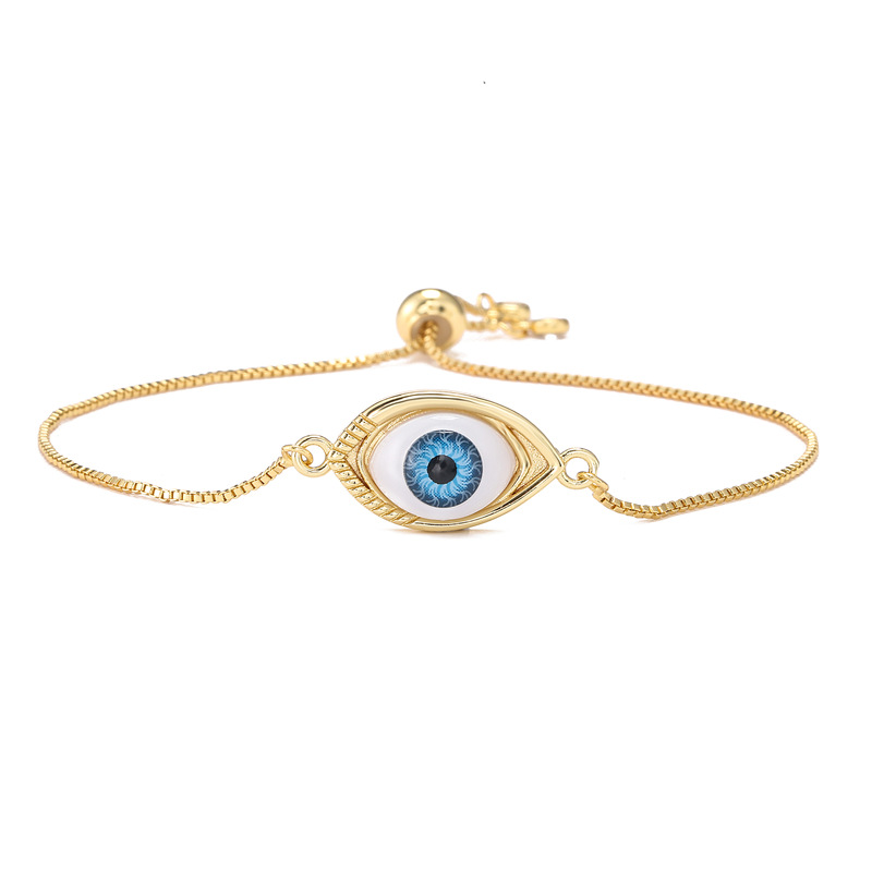 Aogu Cross-Border Supply Ins Wind Net Red Same Style Pull Adjustable Bracelet Devil Eye Element Orna