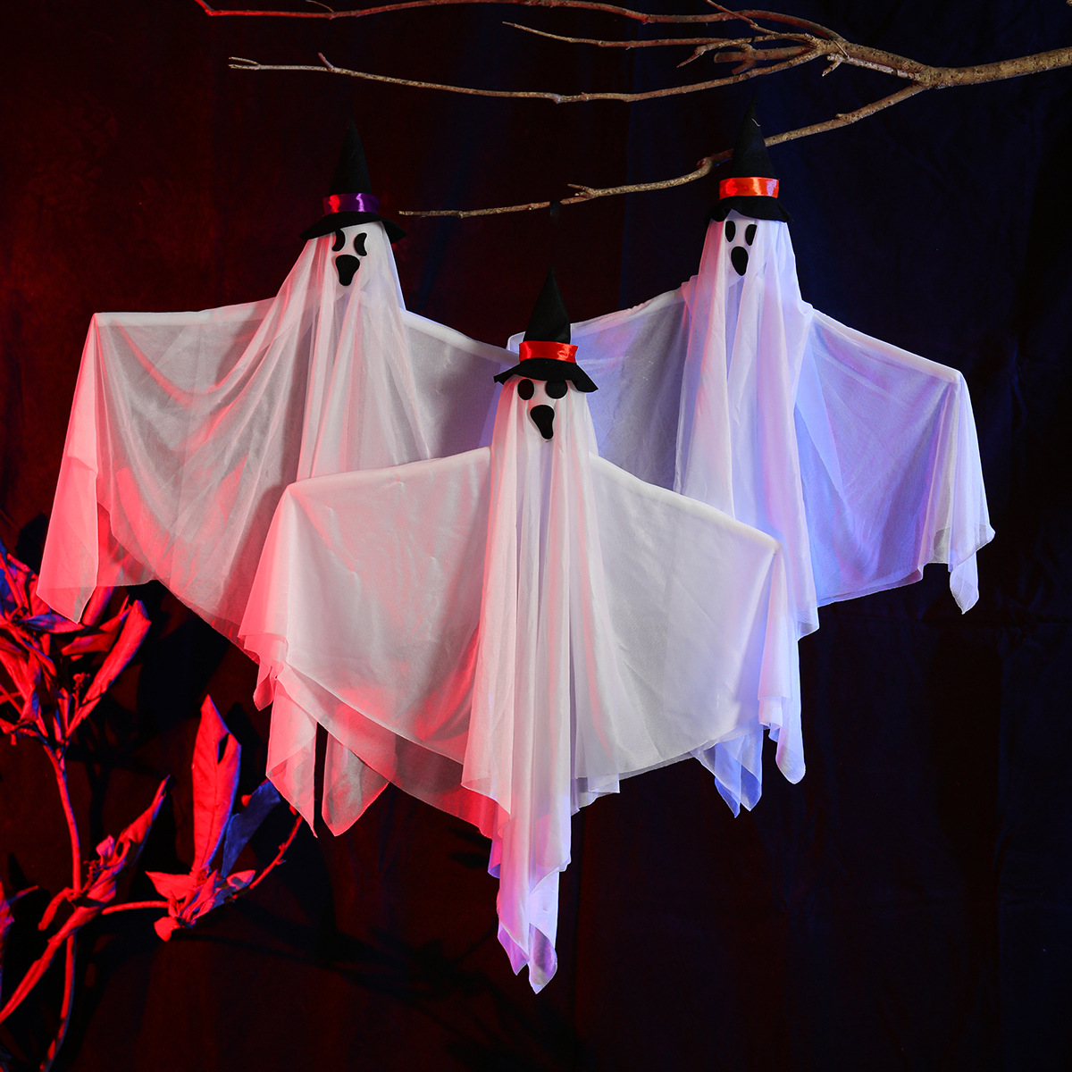 Halloween transfronterizo colgante fantasma fantasma colgante fantasma blanco festival fantasma bar habitación secreta decoración de casa embrujada decoración de escena accesorios