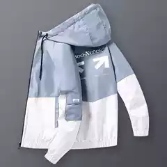 Jacket Men's 2023 Spring and Autumn Men's Hooded Jacket Korean Casual Stitching Youth Top Fashionable Boys' Clothes