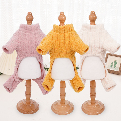 Dog clothes winter thickened warm pet cat clothing dog four-legged clothing Teddy Corgi cat