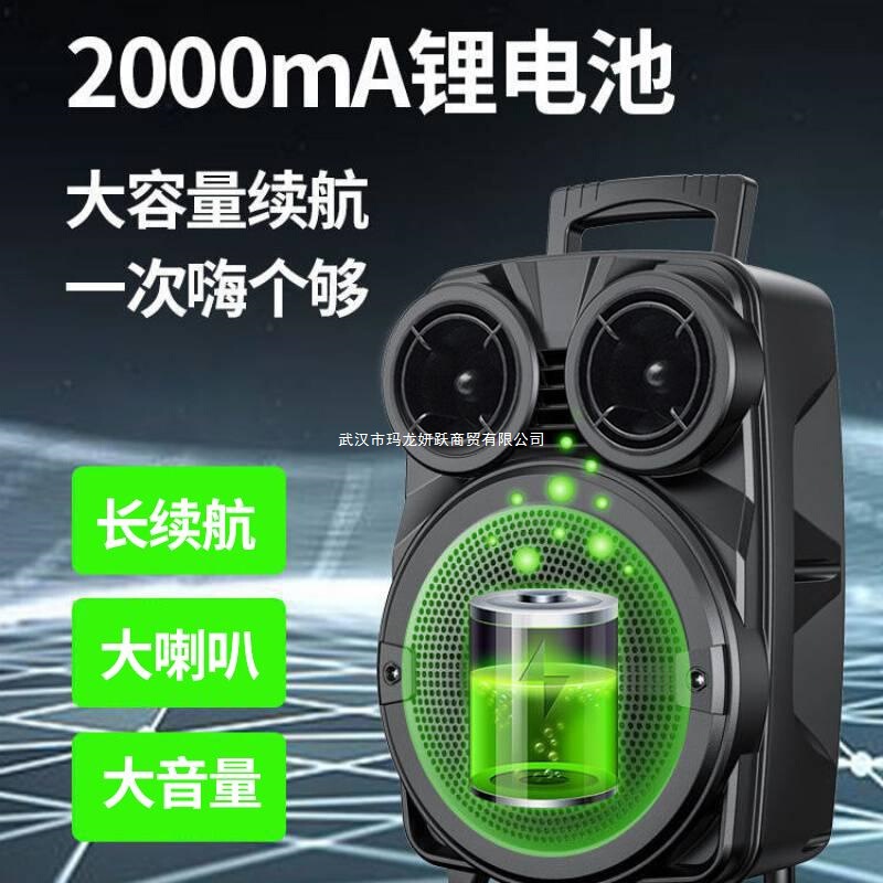 广场舞重低音无线蓝牙音箱音响户外话筒6寸家用大音量重低音炮|undefined