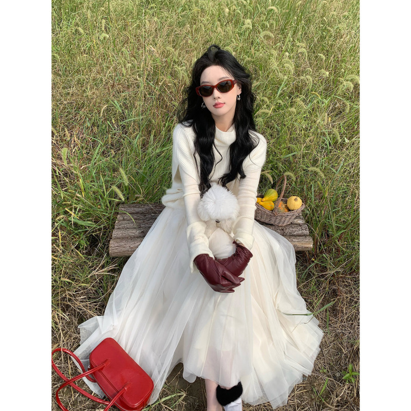 有洧Youwei【冬日告白】慵懒风高领羊毛针织毛衣女秋冬马甲背心|undefined